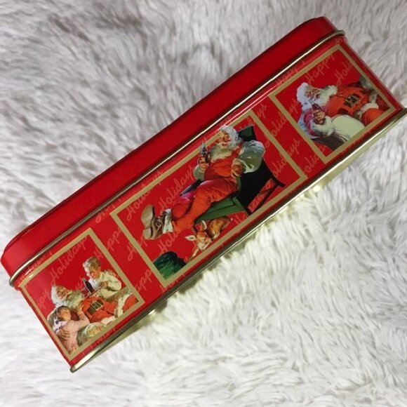 Set of 2 Vintage Coca-Cola Santa and Sweet Kids Tin + Coke Bottle Tin Set - Picture 7 of 15